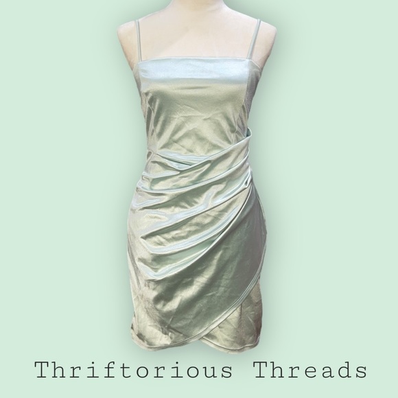 Windsor Wrapped In Satin Mini Dress - Picture 8 of 14